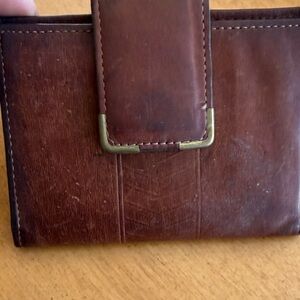 VTG Brown Leather card pic Wallet
